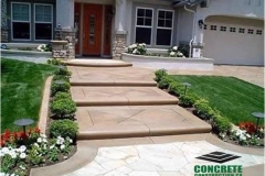Brown-Stamped-Concrete-Steps-Installation-Project-Oakville-ON