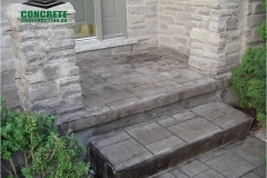 Charcoal-Stamped-Concrete-Steps-Installation-Project-Milton-ON