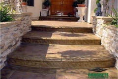 Colored-Stamped-Concrete-Stairs-Roman-Slate-Pattern-Installation-Milton-ON
